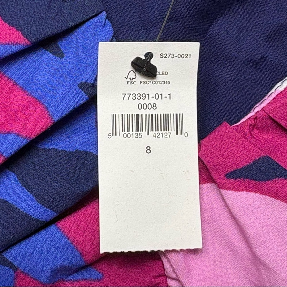 NEW Banana Republic Fitted Poplin Top Size 8 Crop Vibrant Floral Print - Picture 12 of 12